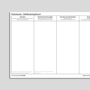 Perfectionism Self-Monitoring Record