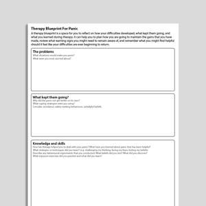 Therapy Blueprint For Panic