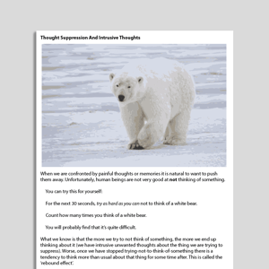 Thought Suppression And Intrusive Thoughts