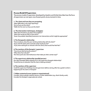 Process Model Of Supervision