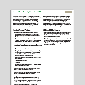 Recognizing Generalized Anxiety Disorder (GAD)