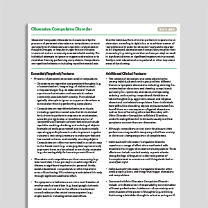 Recognizing Obsessive Compulsive Disorder (OCD)
