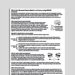 What Is EMDR? (Eye Movement Desensitization and Reprocessing) – (Archived)