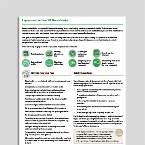 Exposures For Fear Of Uncertainty