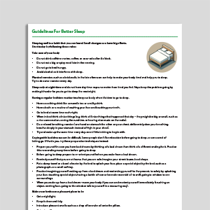 Guidelines For Better Sleep