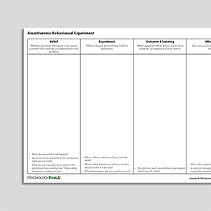 Assertiveness Behavioral Experiment