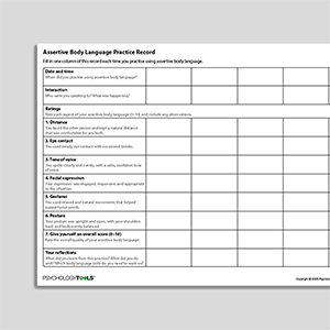 Assertive Body Language Practice Record