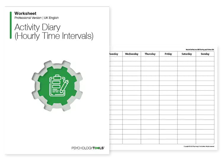 Psychology Tools resource: Activity Diary Hourly Time Intervals