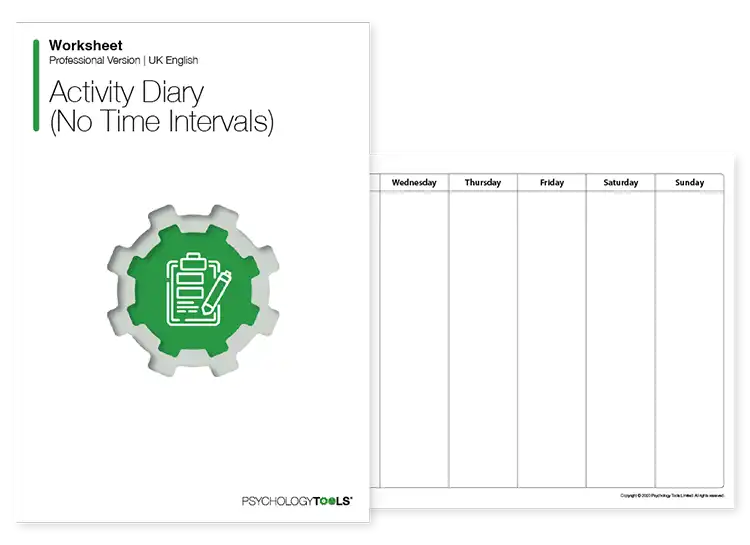 Psychology Tools resource: Activity Diary No Time Intervals