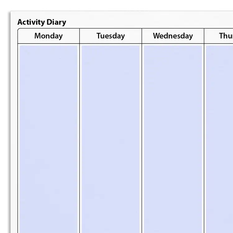 Psychology Tools resource: Activity Diary No Time Intervals