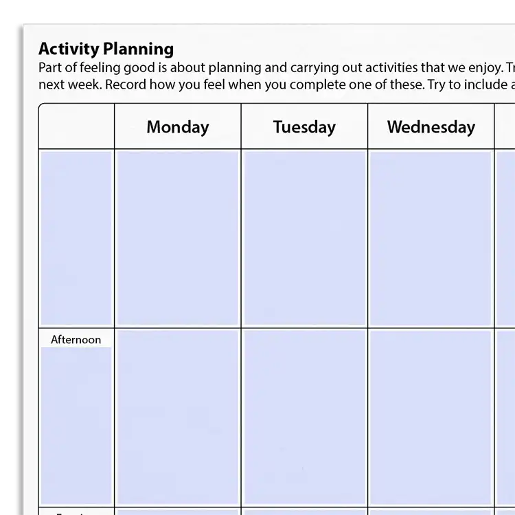 Psychology Tools resource: Activity Planning