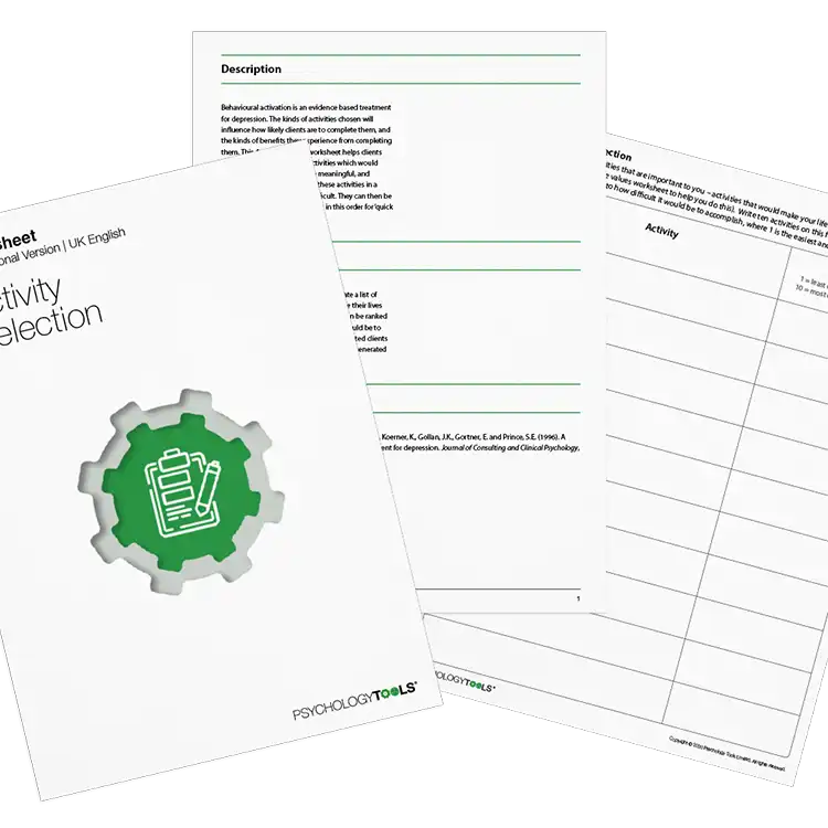 Psychology Tools resource: Activity Selection