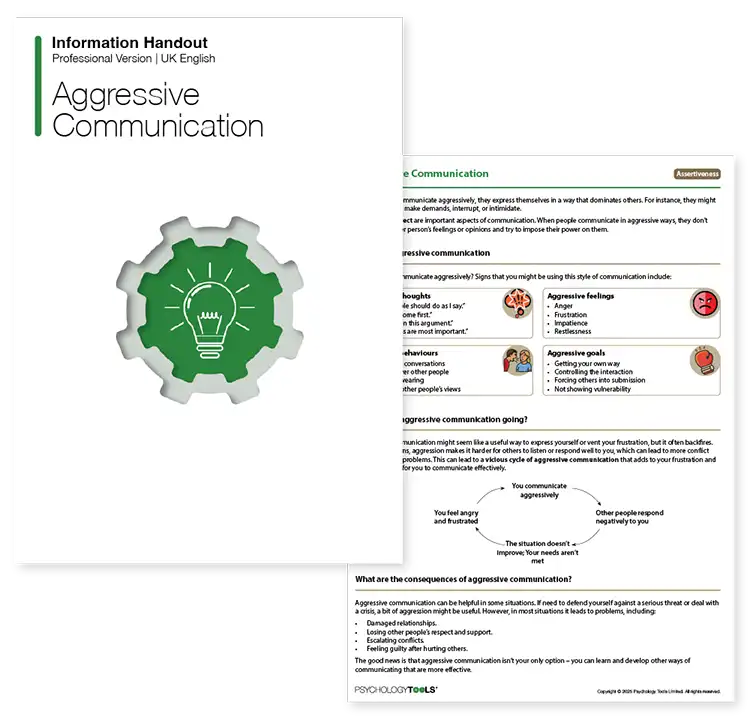 Psychology Tools resource: Aggressive Communication