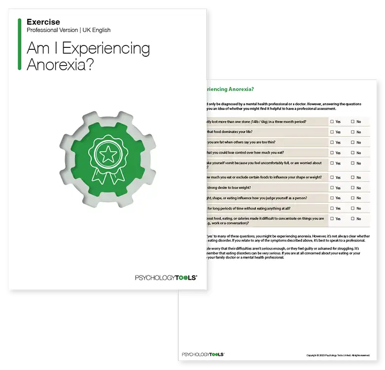 Psychology Tools resource: Am I Experiencing Anorexia?