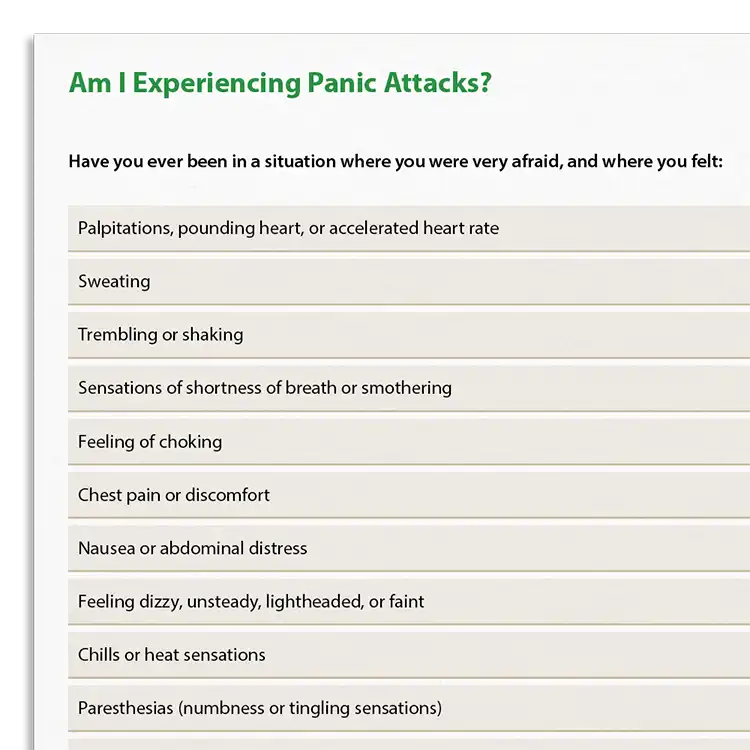 Psychology Tools resource: Am I Experiencing Panic Attacks?