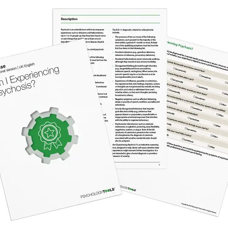 Psychology Tools resource: Am I Experiencing Psychosis?