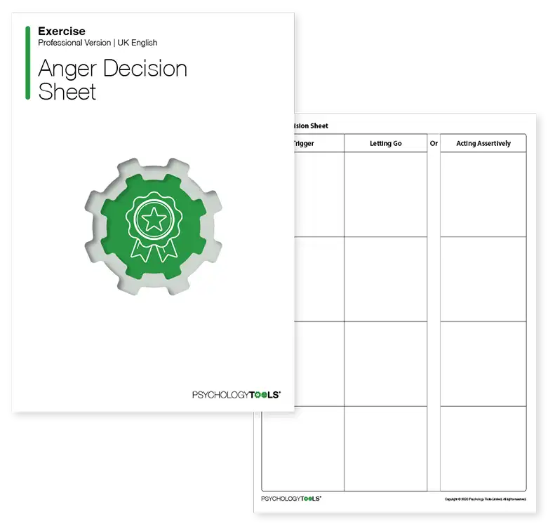 Psychology Tools resource: Anger Decision Sheet