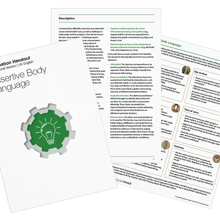 Psychology Tools resource: Assertive Body Language
