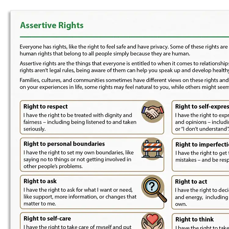 Psychology Tools resource: Assertive Rights