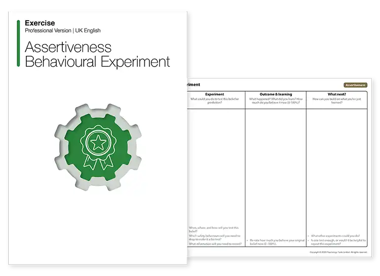 Psychology Tools resource: Assertiveness Behavioral Experiment