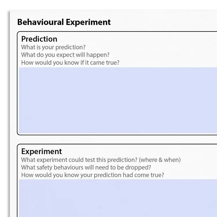 Psychology Tools resource: Behavioral Experiment Portrait Format