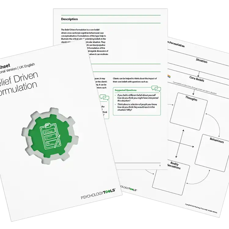 Psychology Tools resource: Belief Driven Formulation