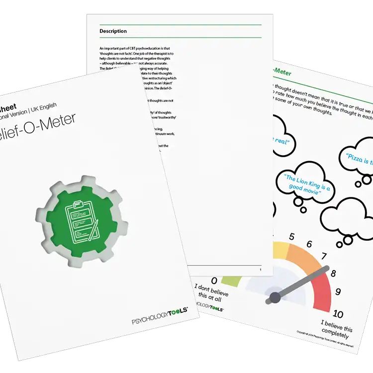 Psychology Tools resource: Belief-O-Meter (CYP)