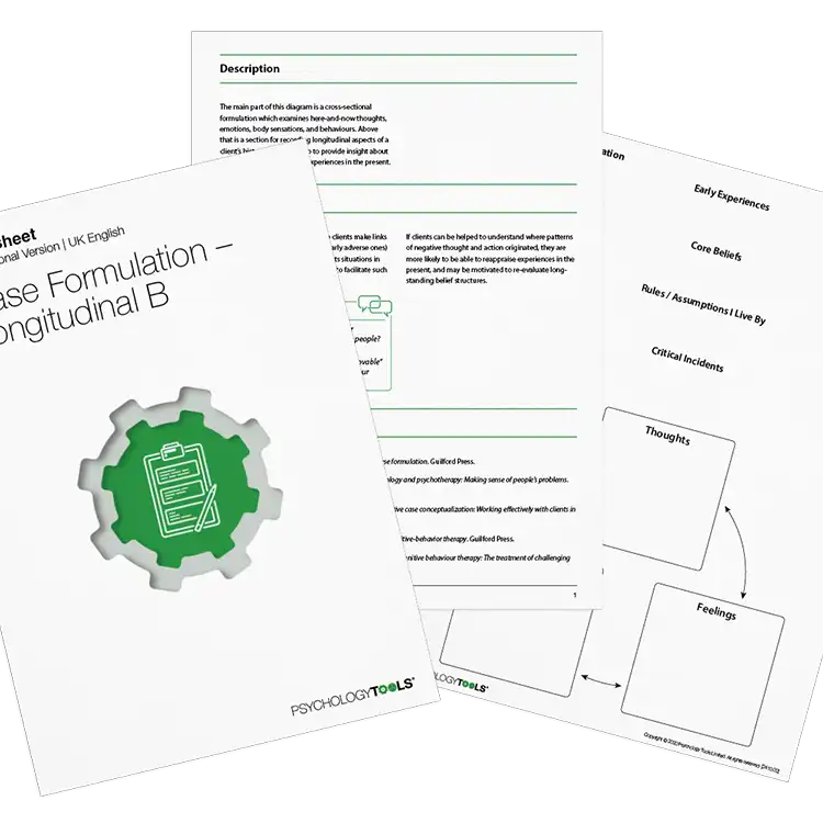 Psychology Tools resource: Case Formulation – Longitudinal B