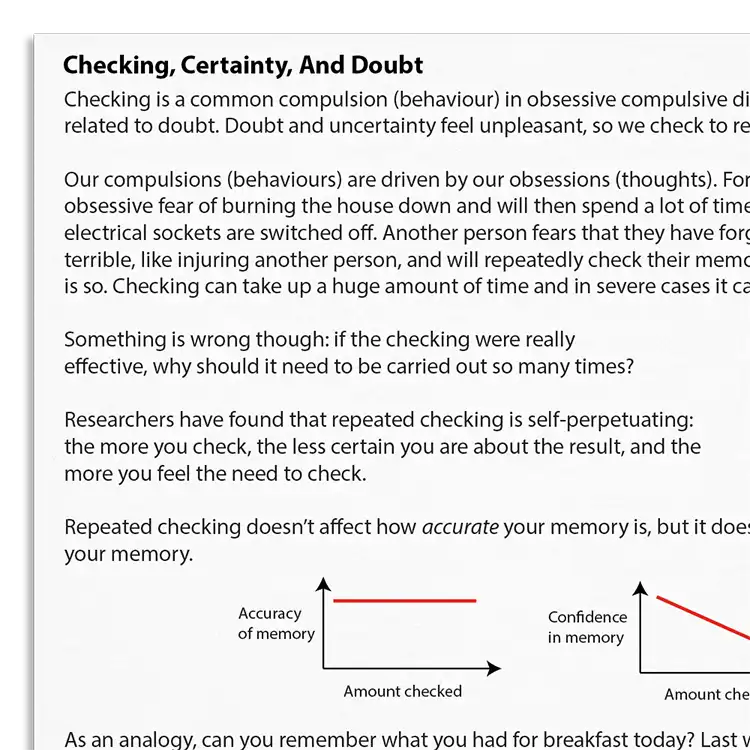 Psychology Tools resource: Checking Certainty And Doubt