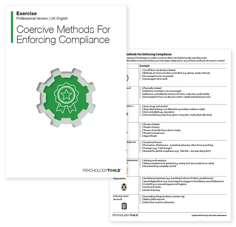 Psychology Tools resource: Coercive Methods For Enforcing Compliance