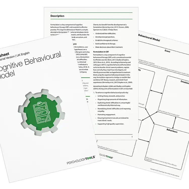 Psychology Tools resource: Cognitive Behavioral Model