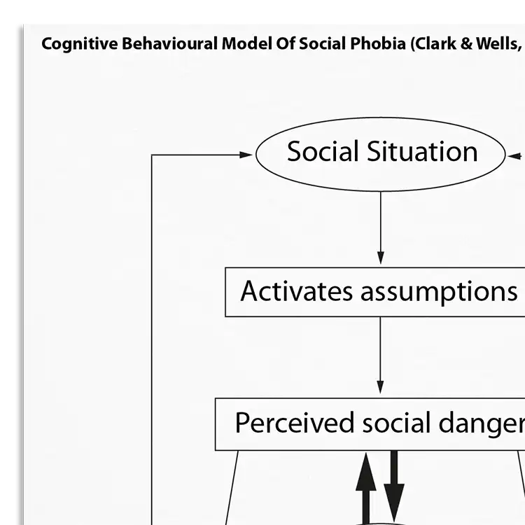 Psychology Tools resource: Cognitive Behavioral Model Of Social Phobia Clark Wells 1995
