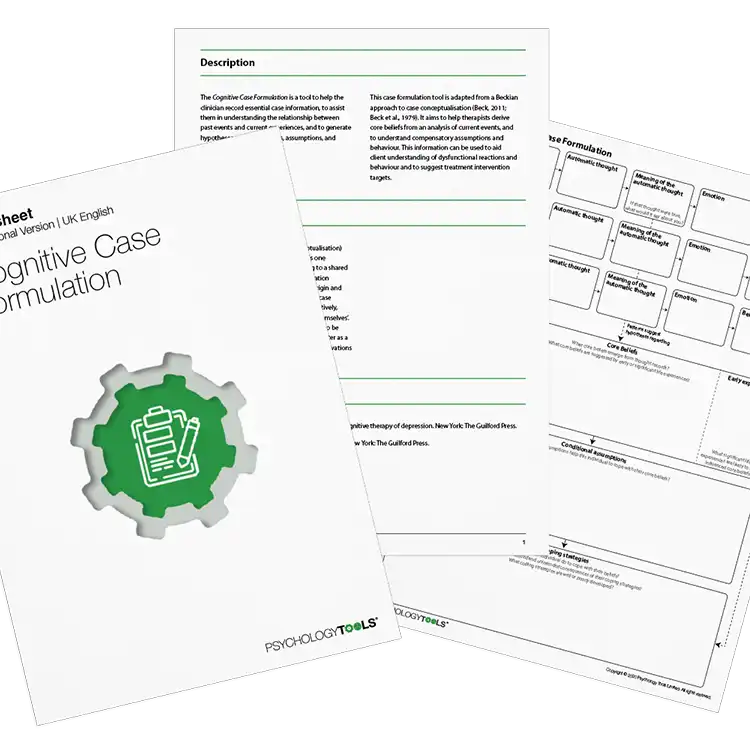 Psychology Tools resource: Cognitive Case Formulation