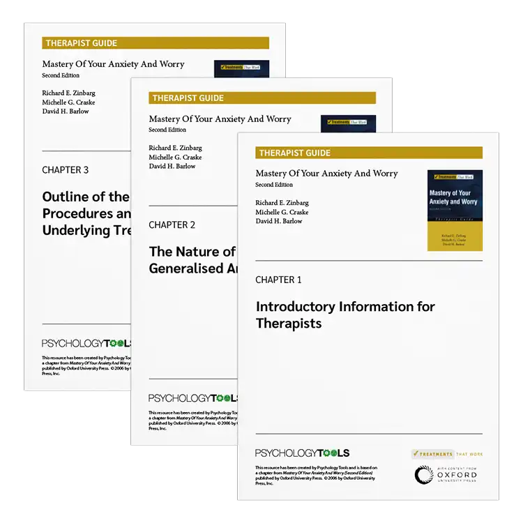 Psychology Tools | Oxford University Press | Treatments That Work™ | Mastery of Your Anxiety And Worry: Therapist Guide