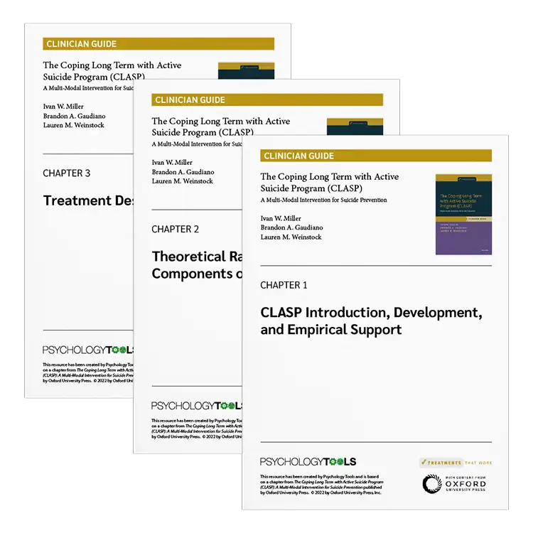 Psychology Tools | Oxford University Press | Treatments That Work™ | The Coping Long Term With Active Suicide Program: Clinician Guide