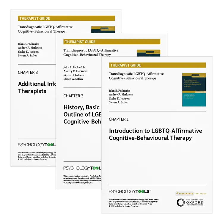 Psychology Tools | Oxford University Press | Treatments That Work™ | Transdiagnostic LGBTQ-Affirmative Cognitive-Behavioral Therapy: Therapist Guide