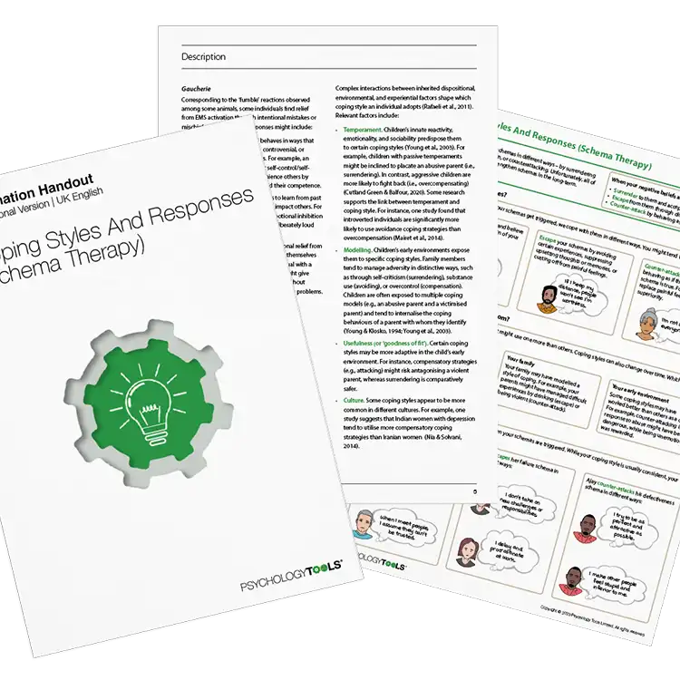 Psychology Tools resource: Coping Styles And Responses
