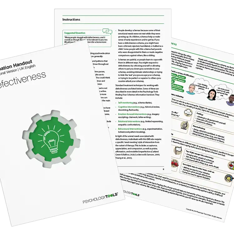 Psychology Tools resource: Defectiveness