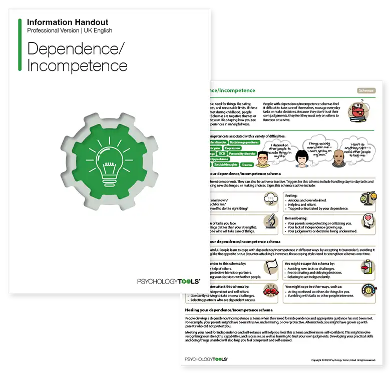 Psychology Tools resource: Dependence / Incompetence