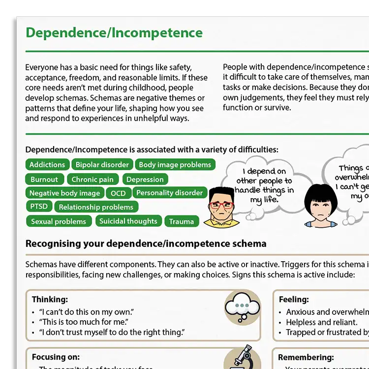 Psychology Tools resource: Dependence / Incompetence