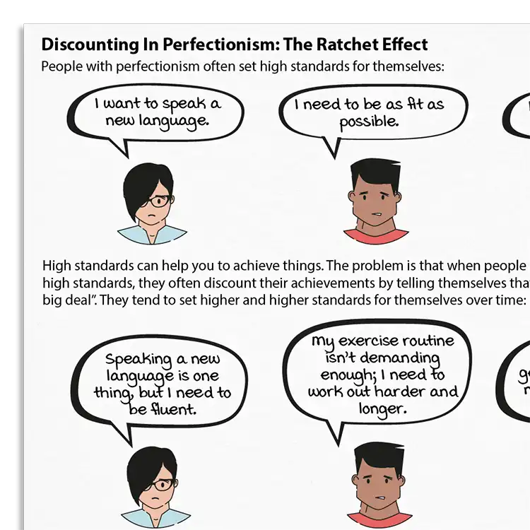 Psychology Tools resource: Discounting In Perfectionism – The Ratchet Effect