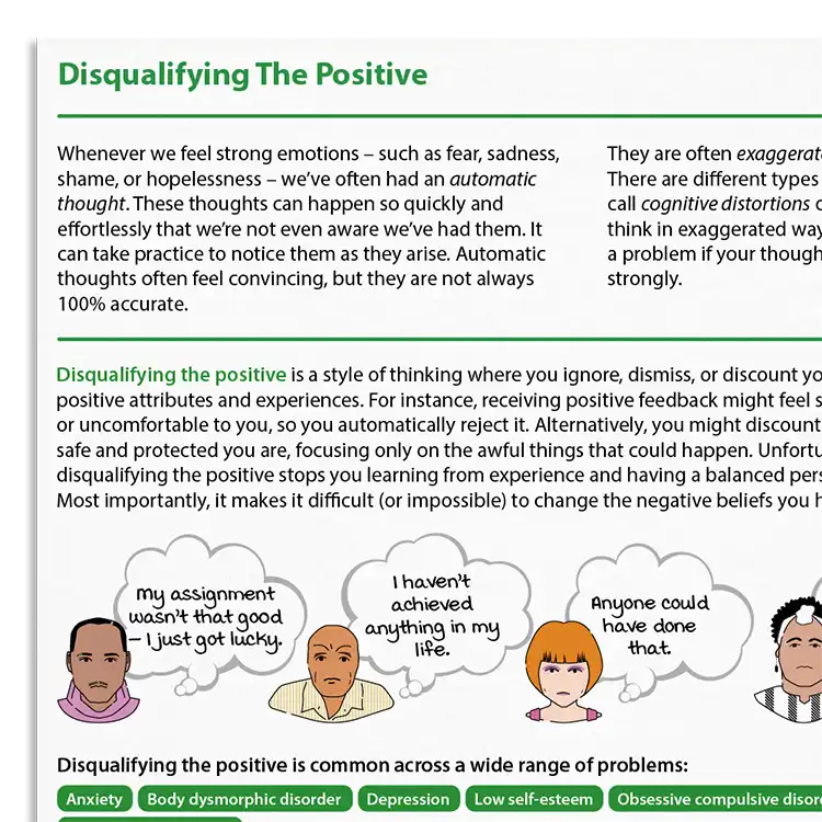 Psychology Tools resource: Disqualifying The Positive