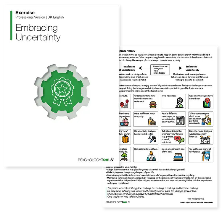 Psychology Tools resource: Embracing Uncertainty