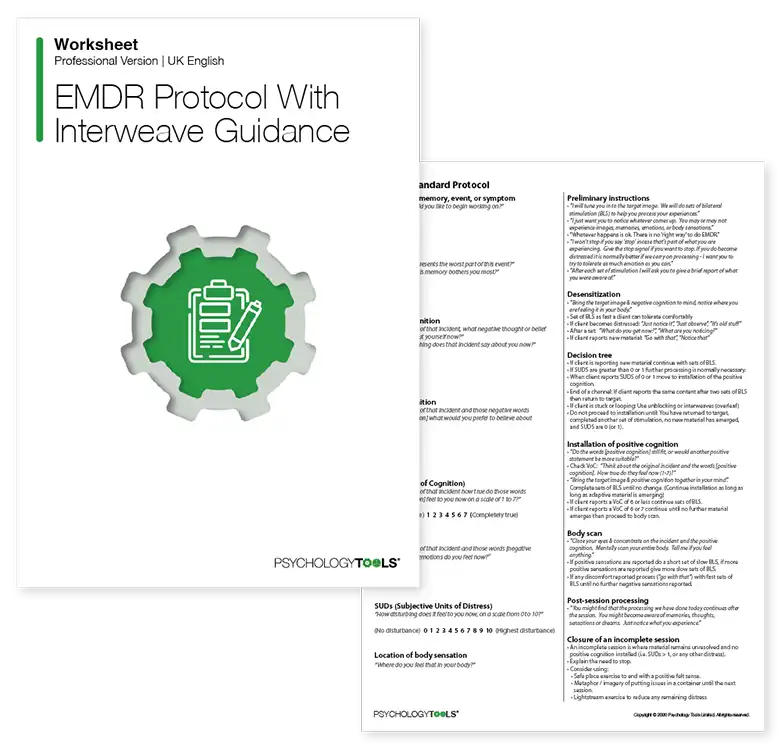 Psychology Tools resource: EMDR Protocol (With Interweave Guidance)