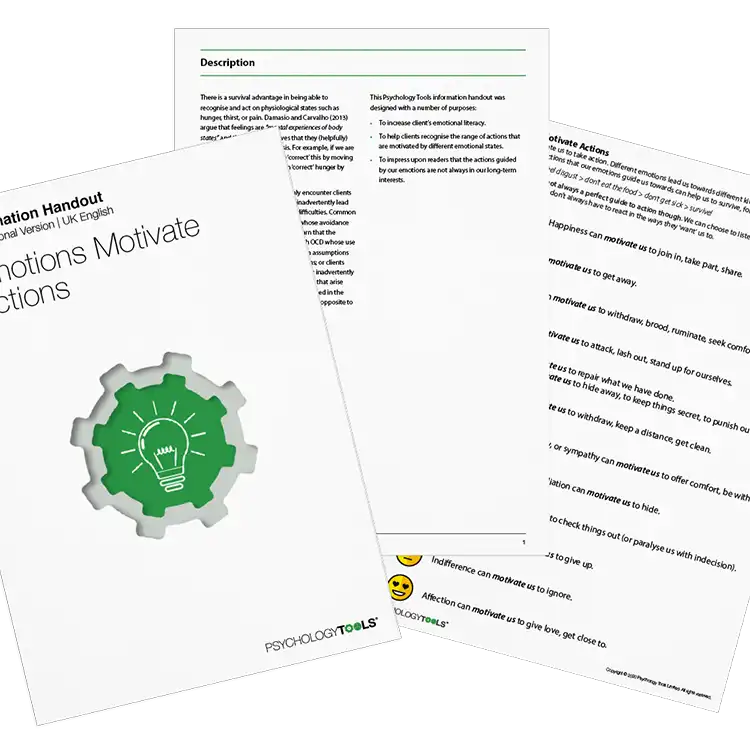 Psychology Tools resource: Emotions Motivate Actions