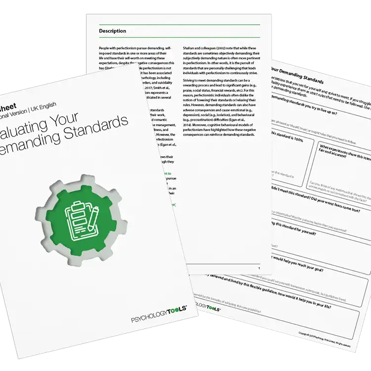 Psychology Tools resource: Evaluating Your Demanding Standards
