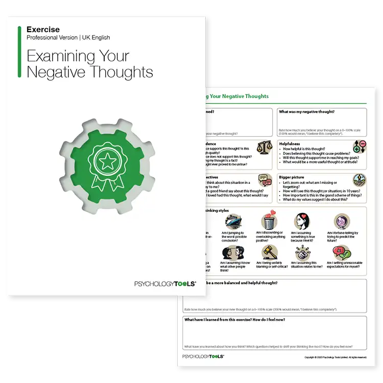 Psychology Tools resource: Examining Your Negative Thoughts