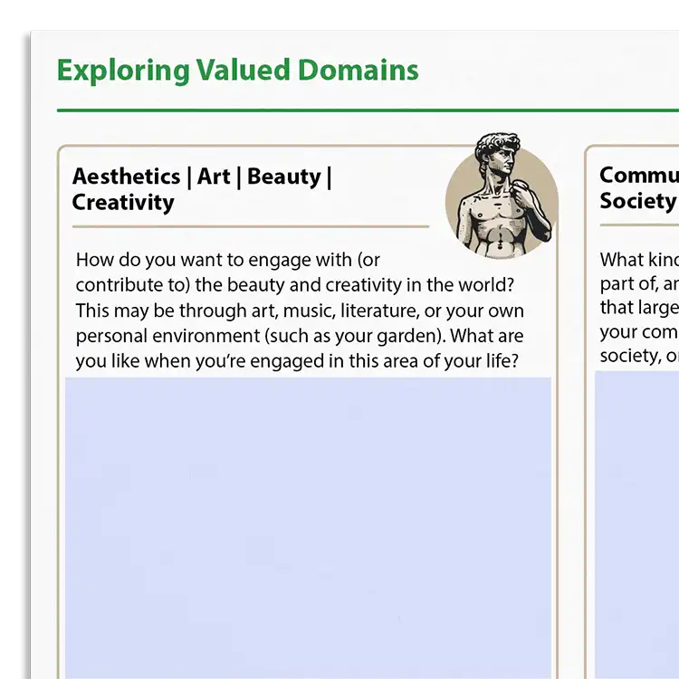 Psychology Tools resource: Exploring Valued Domains
