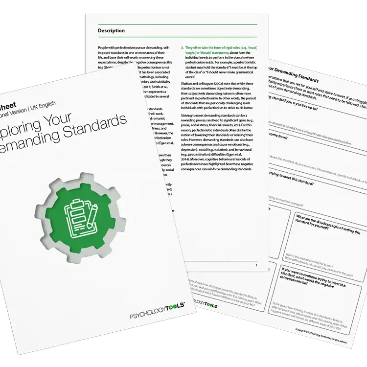 Psychology Tools resource: Exploring Your Demanding Standards