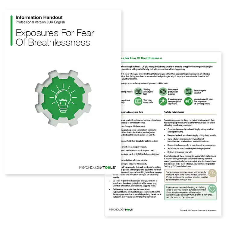 Psychology Tools resource: Exposures For Fear Of Breathlessness